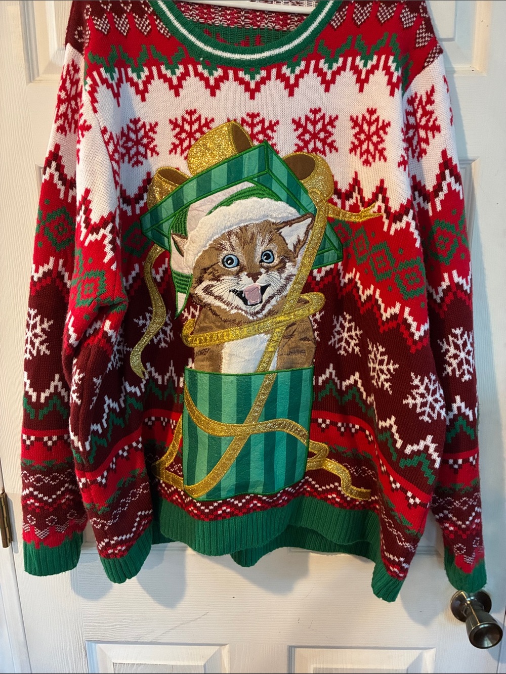 Holiday Time 3X Holiday Kitten Sweater -